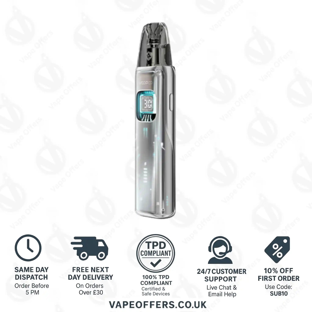 VooPoo Argus Matrix Pod Kit Astral Silver