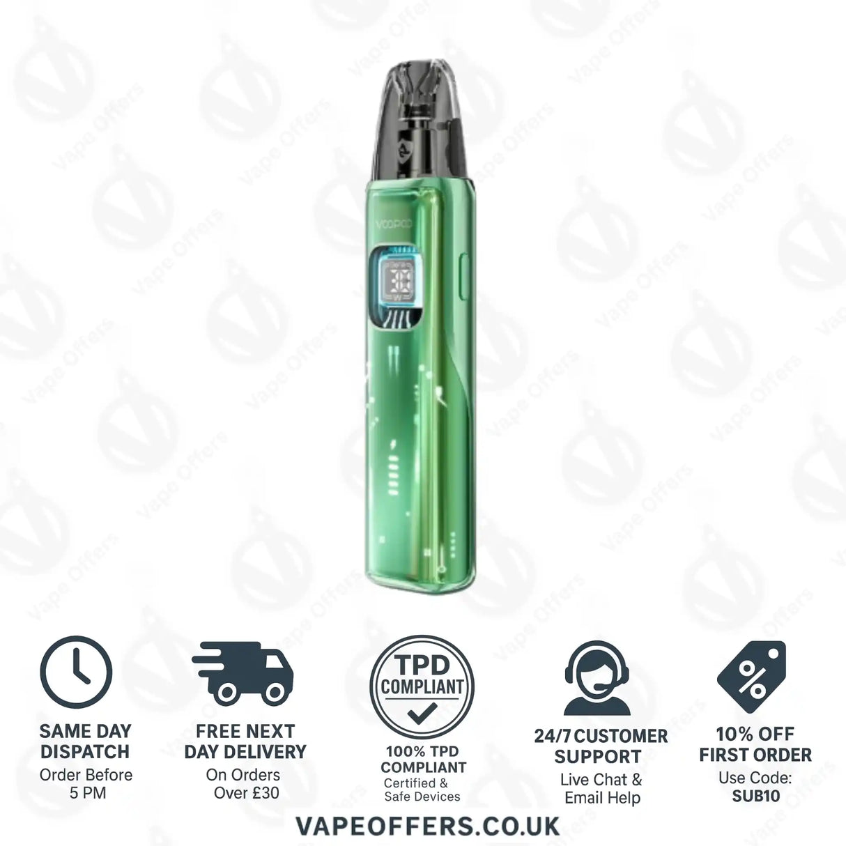 VooPoo Argus Matrix Pod Kit Lake Green