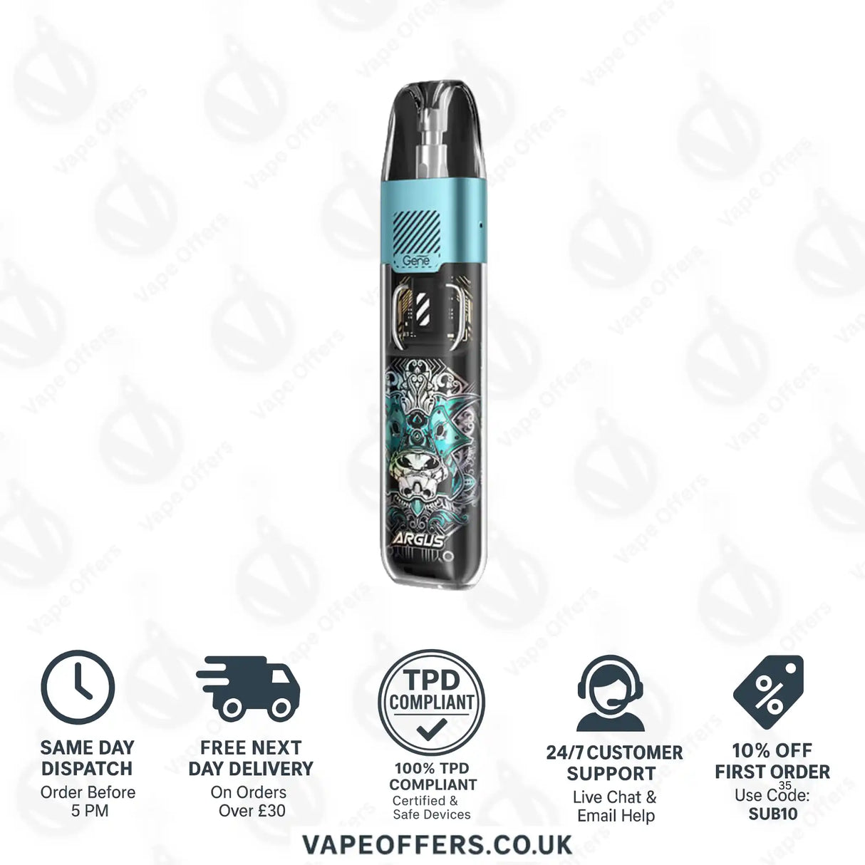 VooPoo Argus P1S pod Vape Kit Creed Cyan