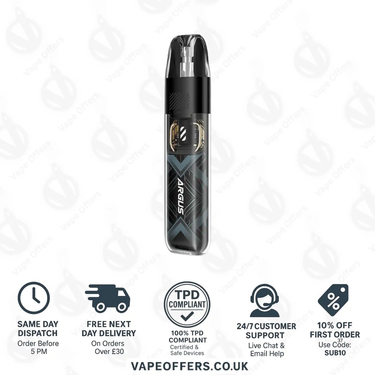 VooPoo Argus P1S pod Vape Kit Cyber Black