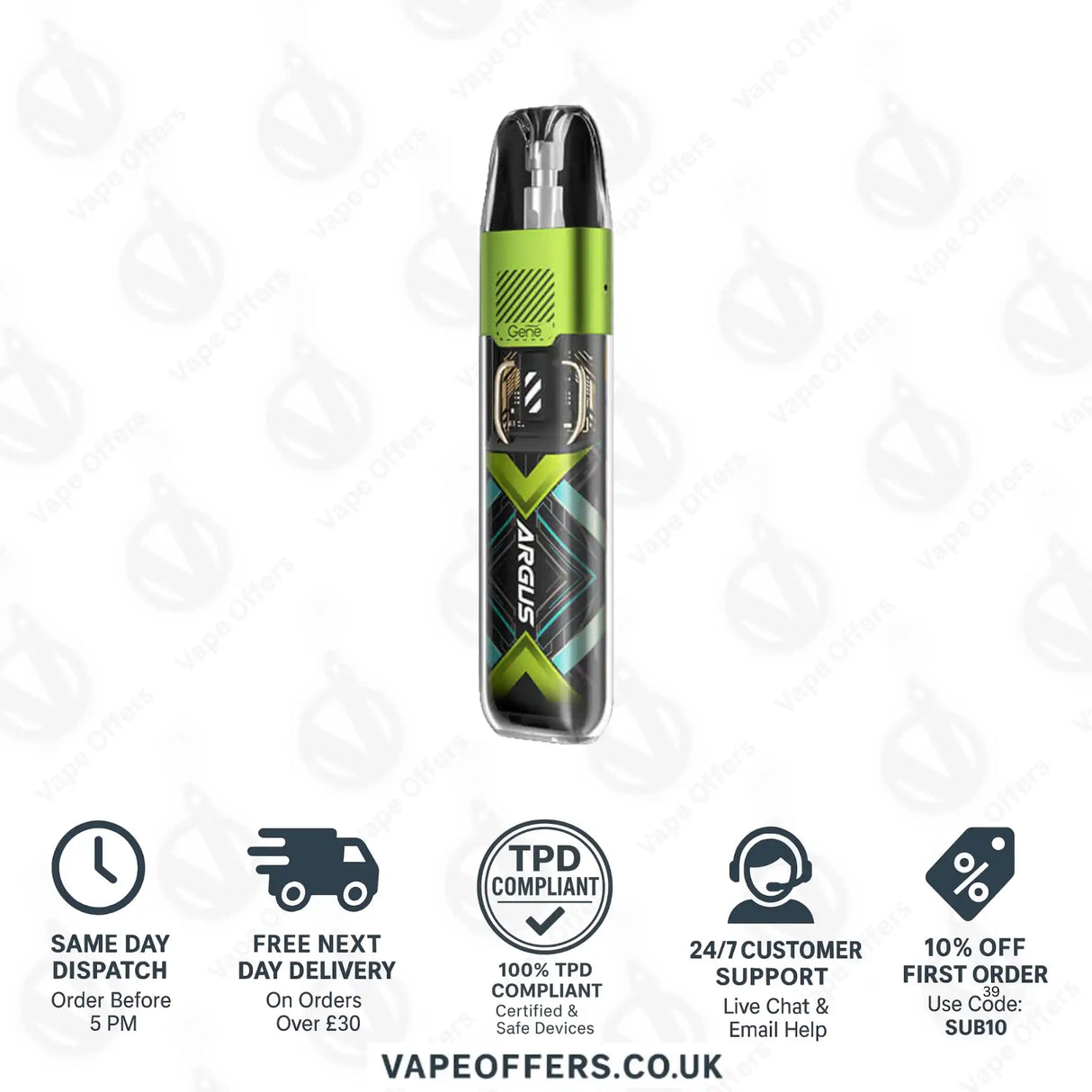 VooPoo Argus P1S pod Vape Kit Cyber Green