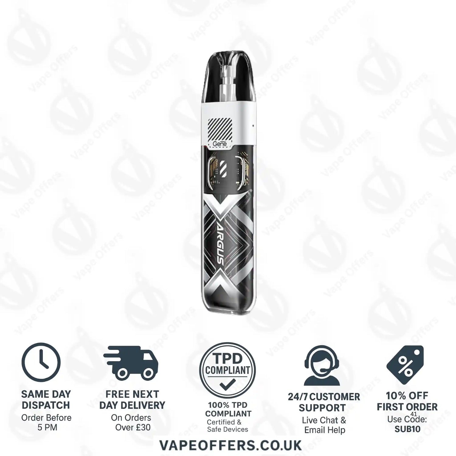 VooPoo Argus P1S pod Vape Kit Cyber White 