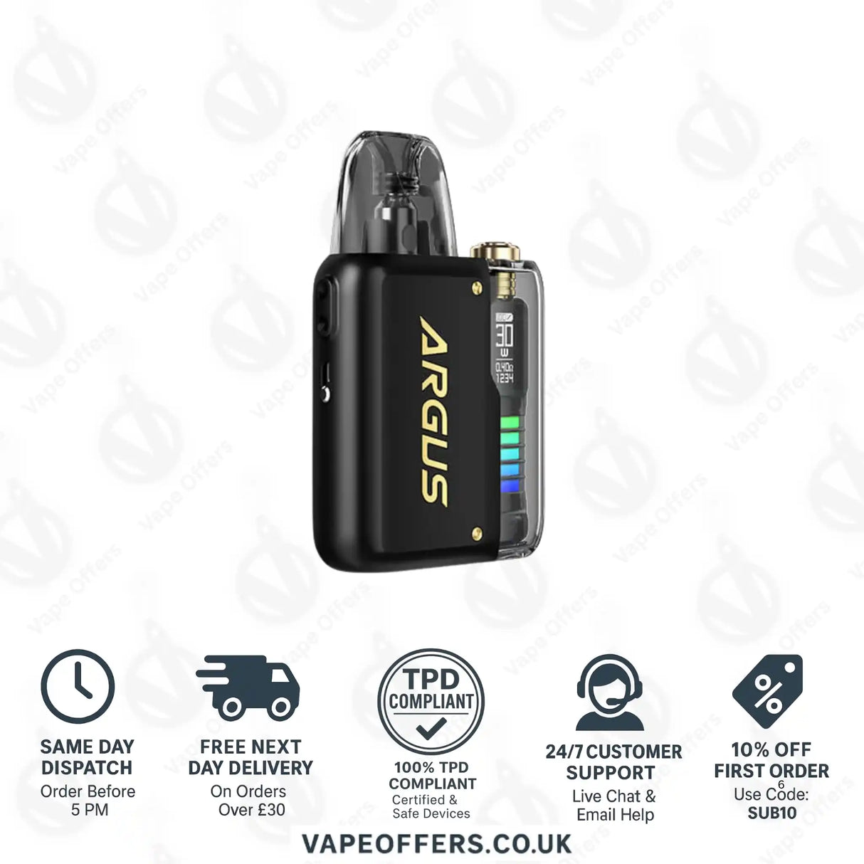 VooPoo Argus P2 Pod Vape Kit Matte Black