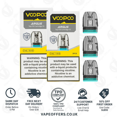 VooPoo Argus Top-Fill V2 Pod Cartridges 