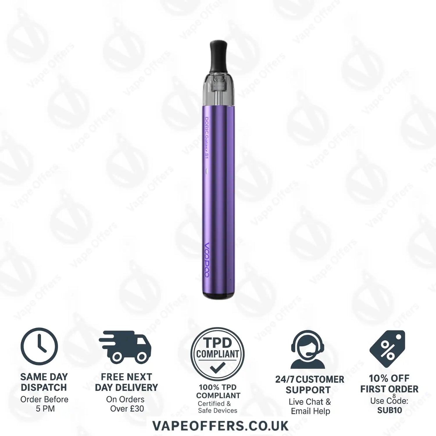 VooPoo Doric Galaxy S1 Pod Vape Kit Lucky Purple 
