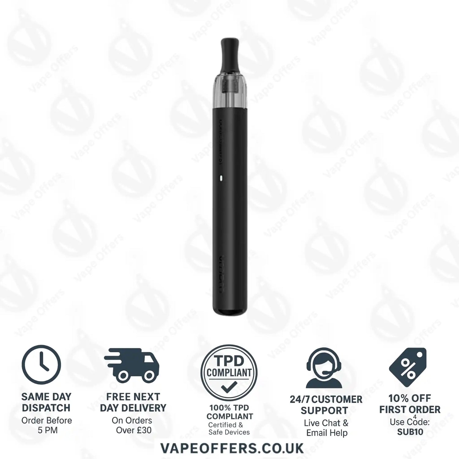 VooPoo Doric Galaxy S1 Pod Vape Kit Obsidian Black 