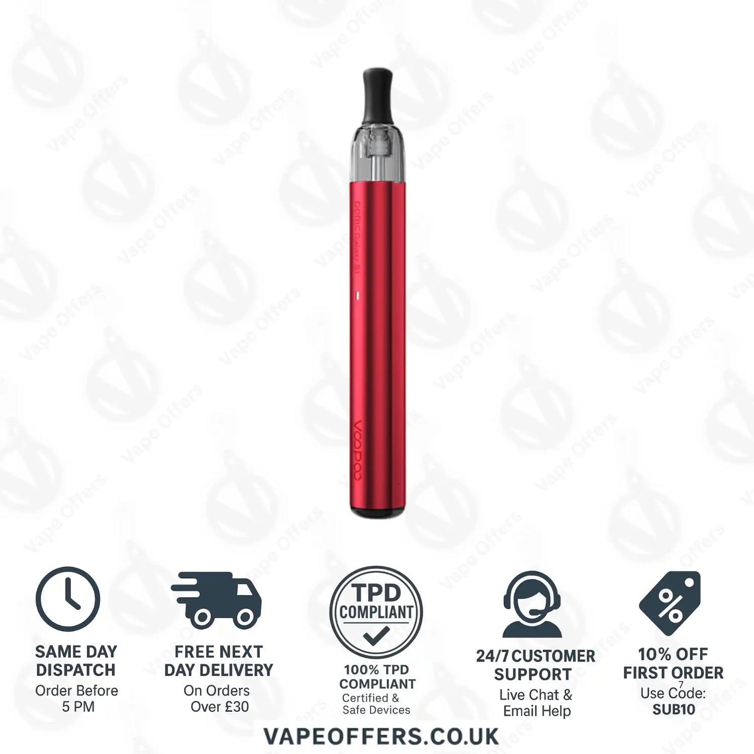 VooPoo Doric Galaxy S1 Pod Vape Kit Russet Red 