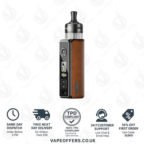 VooPoo Drag S3 Pod Kit Brown