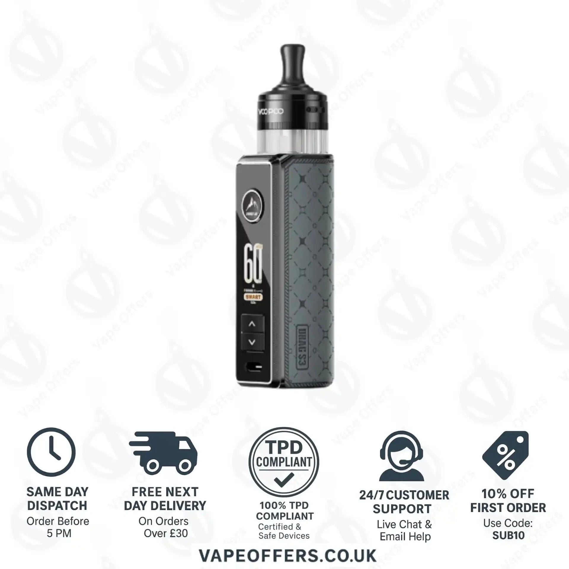 elfbar nachfüll pod läuft aus VOOPOO DRAG 3 177W TC Kit With TPP Tank main image 1