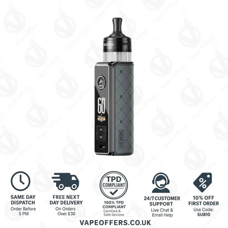 VooPoo Drag S3 Pod Kit Metal Grey