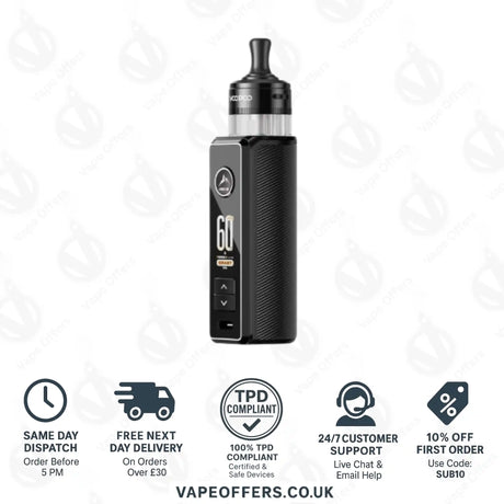 VooPoo Drag S3 Pod Kit Spray Black