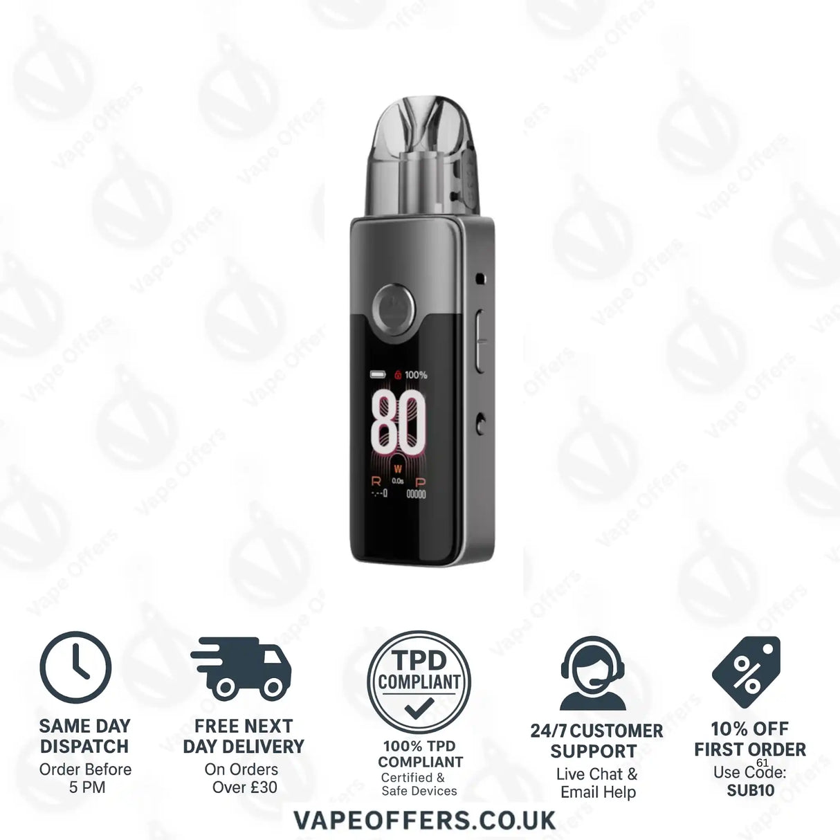 VooPoo Vinci E80 Pod Kit Metal Grey