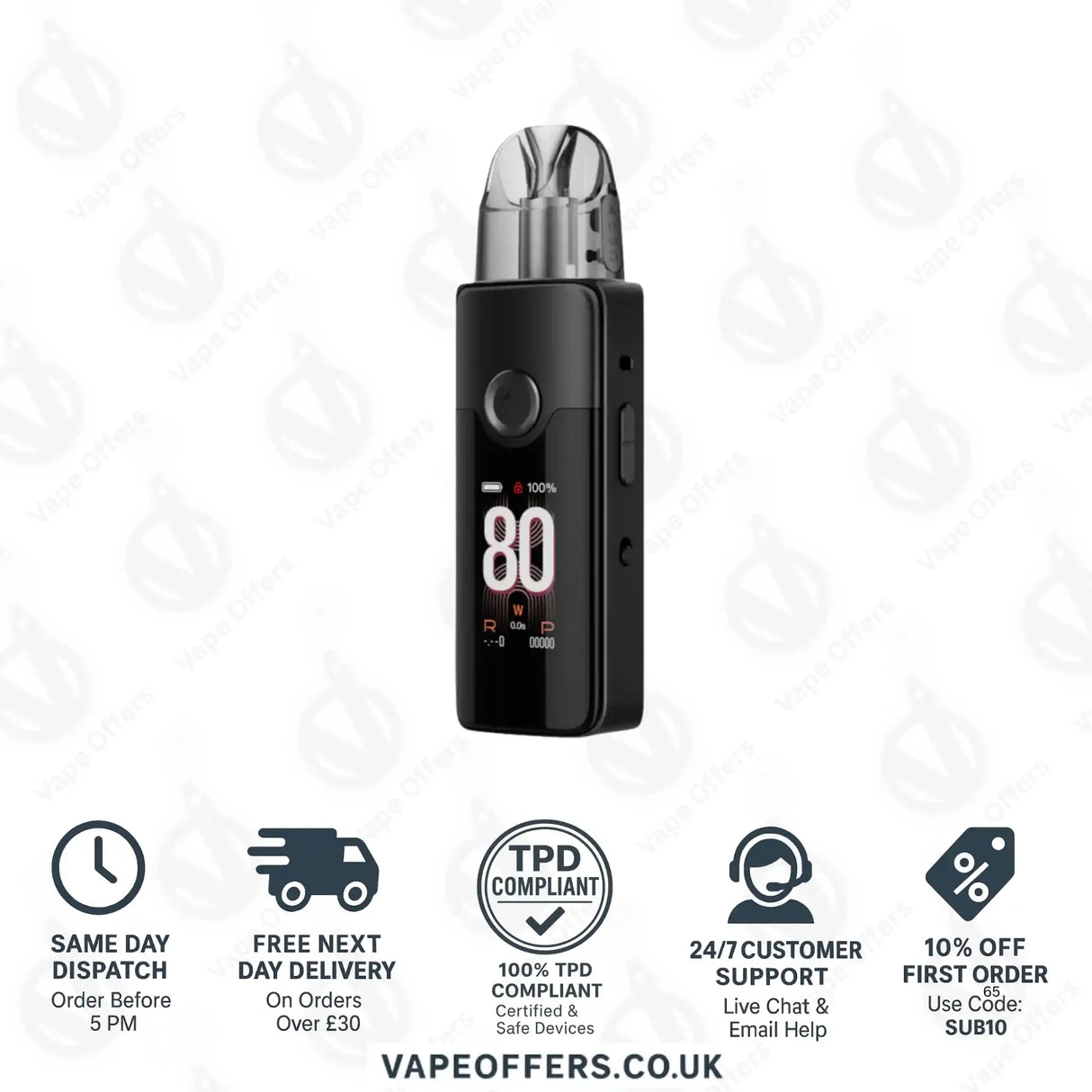 VooPoo Vinci E80 Pod Kit Spray Black