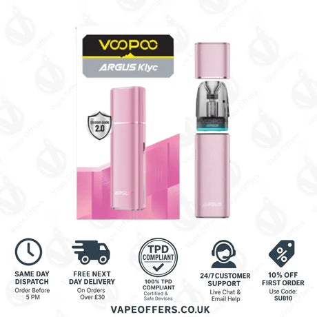 Voopoo Argus Klyc Pod Kit Dusty Pink