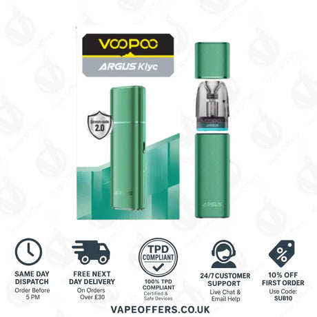 Voopoo Argus Klyc Pod Kit Moss Green