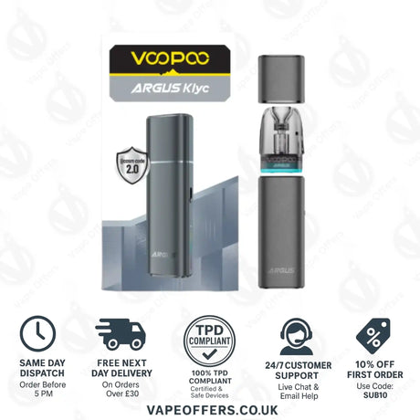Voopoo Argus Klyc Pod Kit Mystic Gray