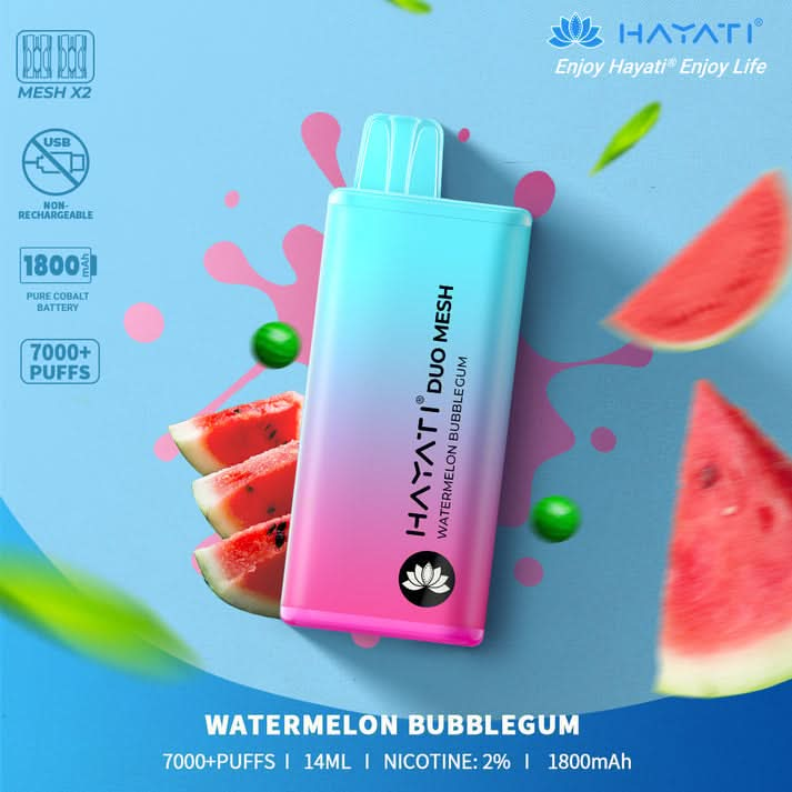 Hayati Duo Mesh 7000 Puffs Disposable Vape Box Deal