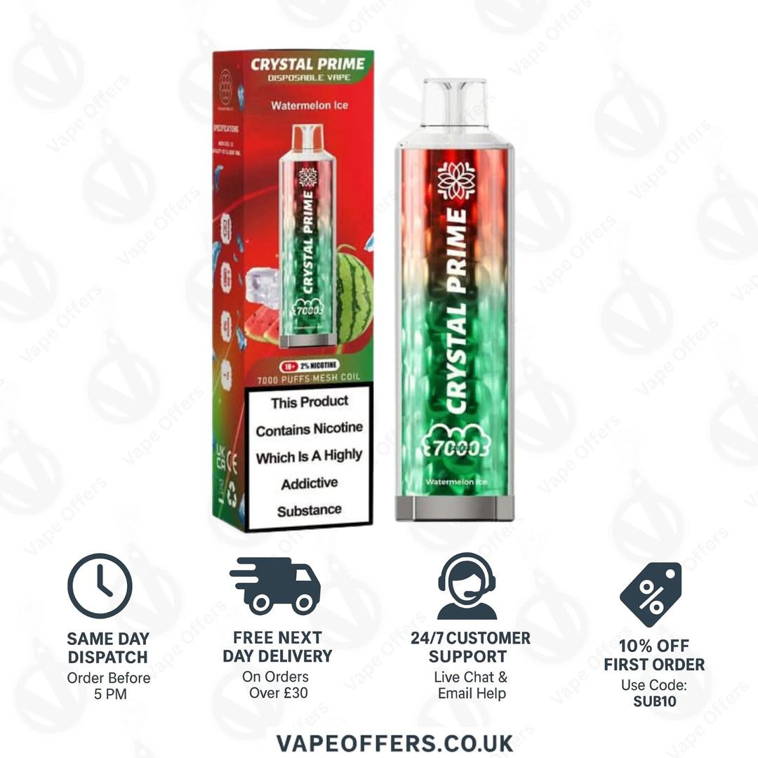 Watermelon Ice Crystal Prime 7000 Vape