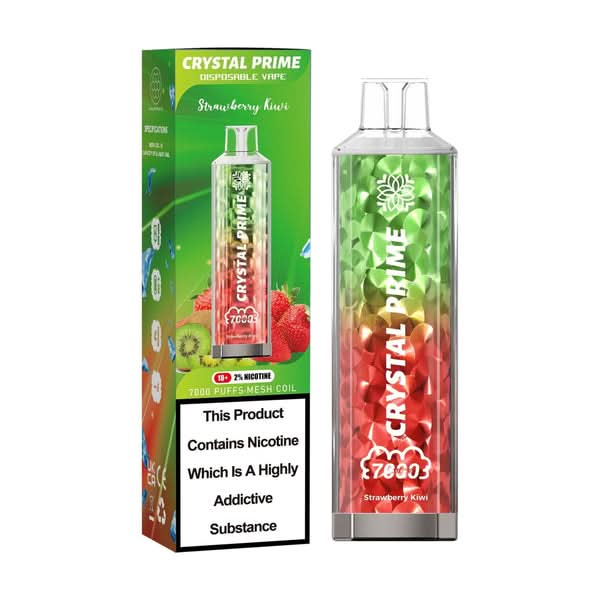 3d Crystal Prime 7000 Disposable Vape - Strawberry Kiwi