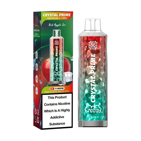 3d Crystal Prime 7000 Disposable Vape - Red Apple Ice