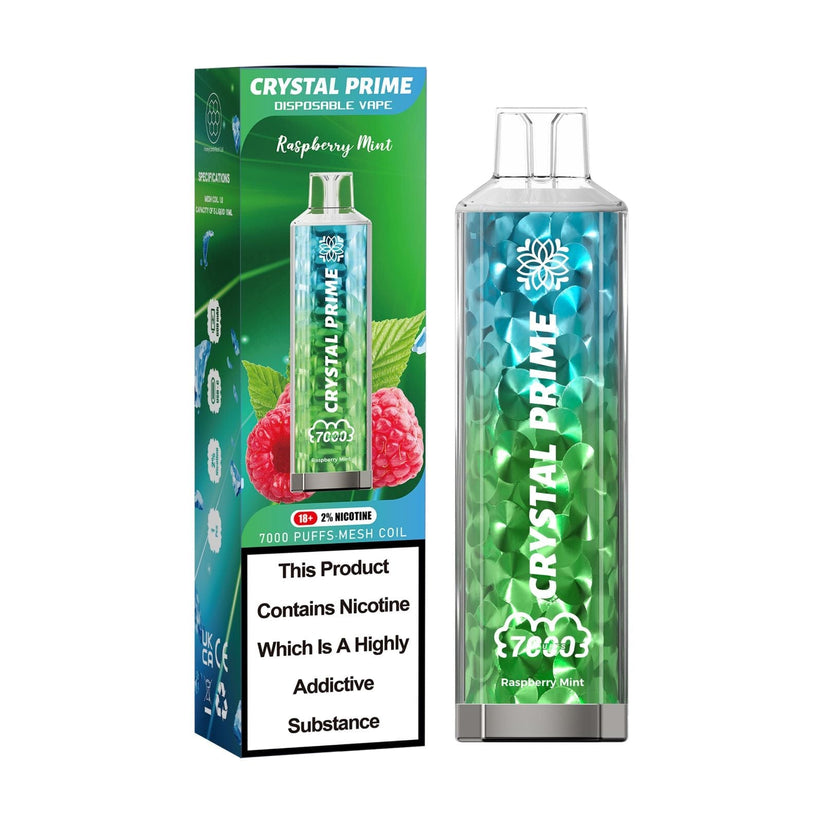 3d Crystal Prime 7000 Disposable Vape - Raspberry Mint