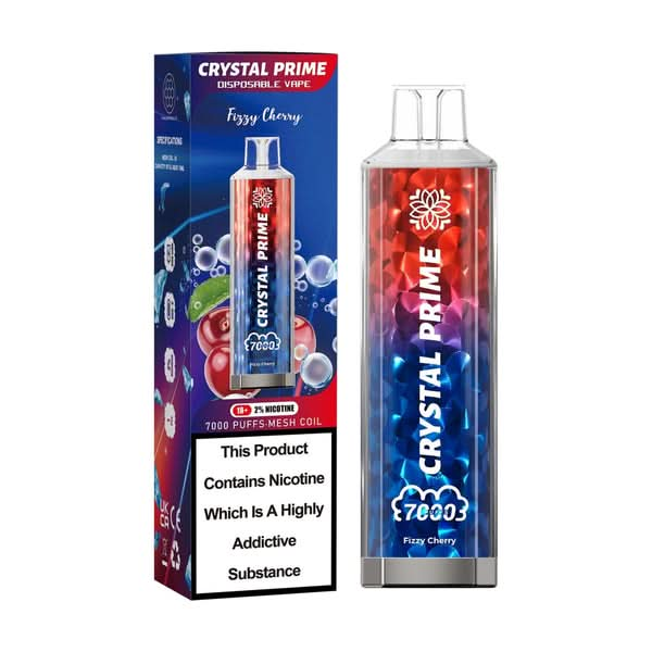 3d Crystal Prime 7000 Disposable Vape - Fizzy Cherry