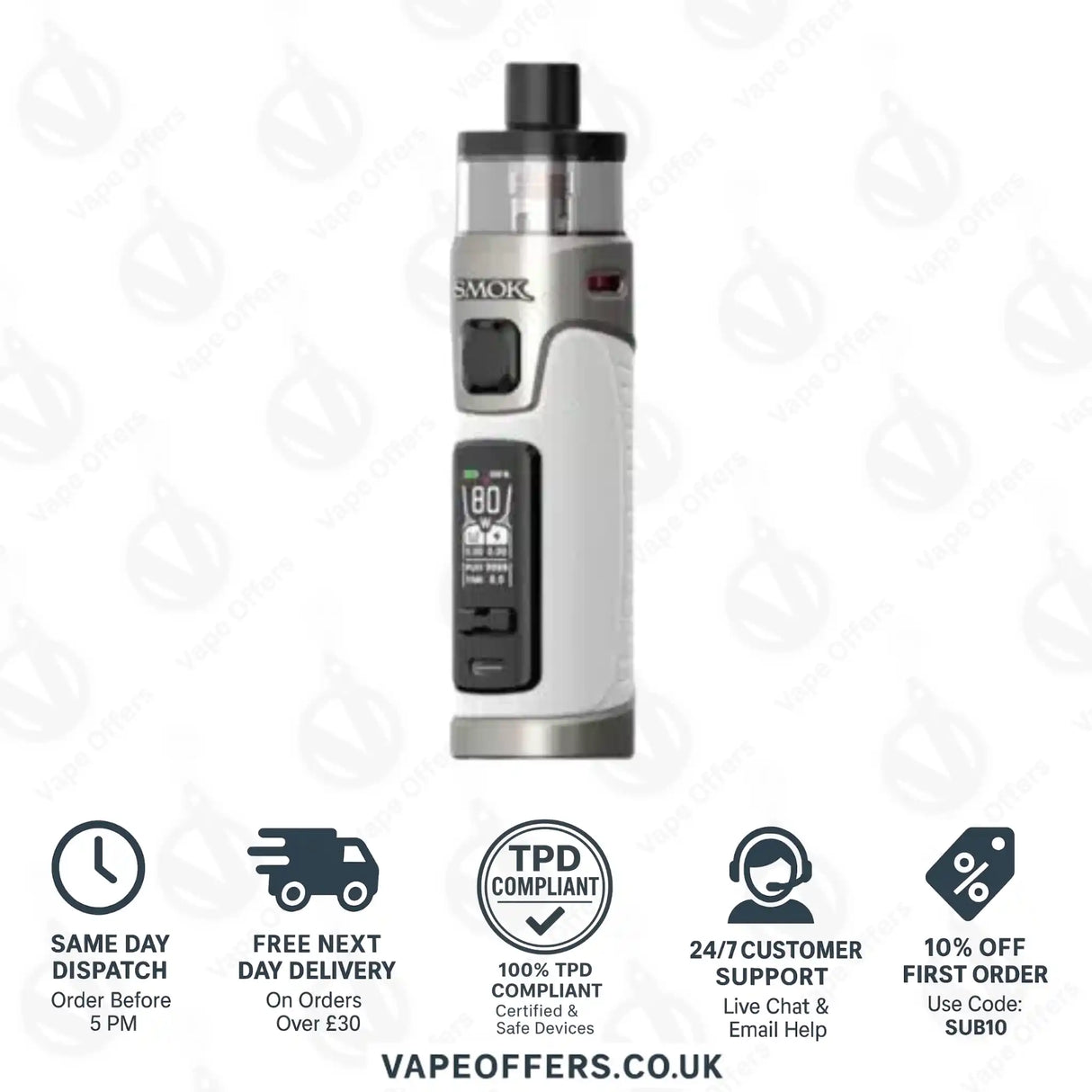 Smok Rpm 5 Pro Pod Vape Kit - White 
