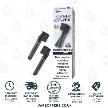 White Edition Vapes Bars Angel 20k Prefilled Dual Pod