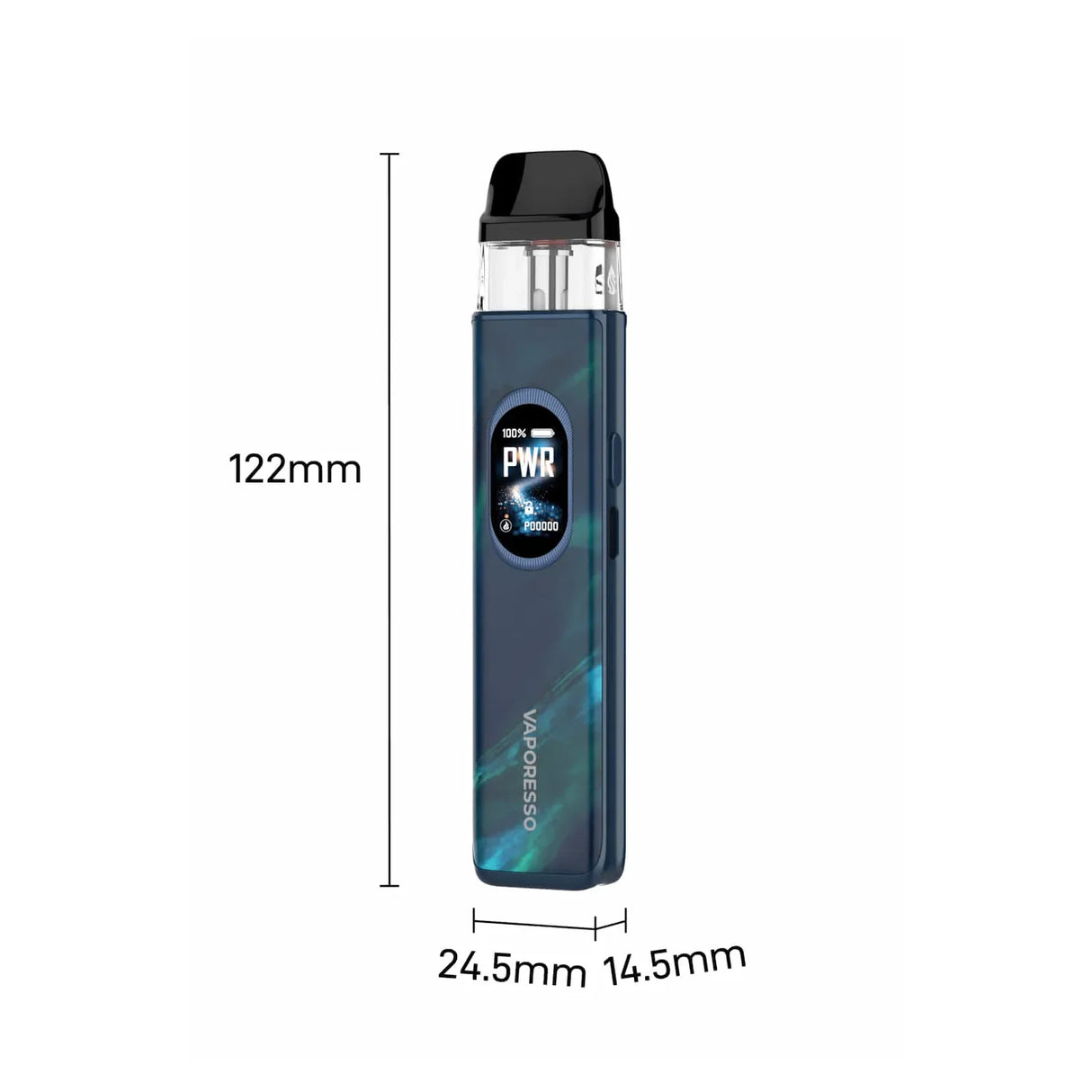 Vaporesso XROS 6 dimensions – 122 mm x 24.5 mm x 14.5 mm
