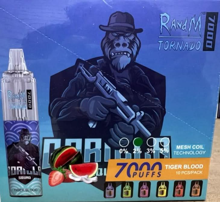 RANDM Tornado 7000 Puffs Disposable Vape-Tiger Blood