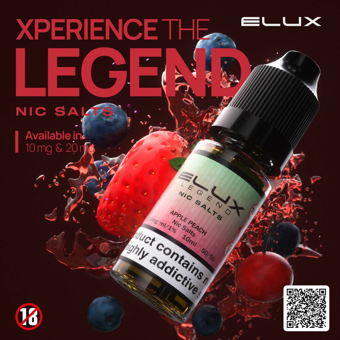 Elux Legend Salts – Apple Peach – 10ml