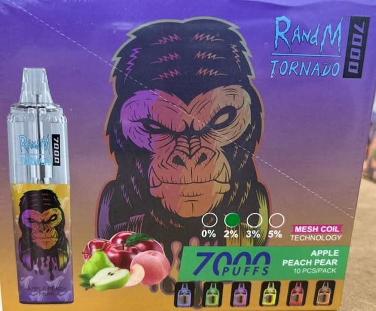 RANDM Tornado 7000 Puffs Disposable Vape-Apple Peach Pear