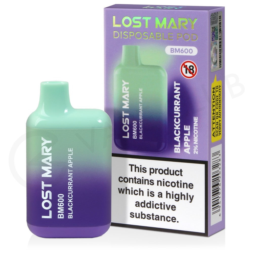 blackcurrant apple lost mary bm600 disposable vape