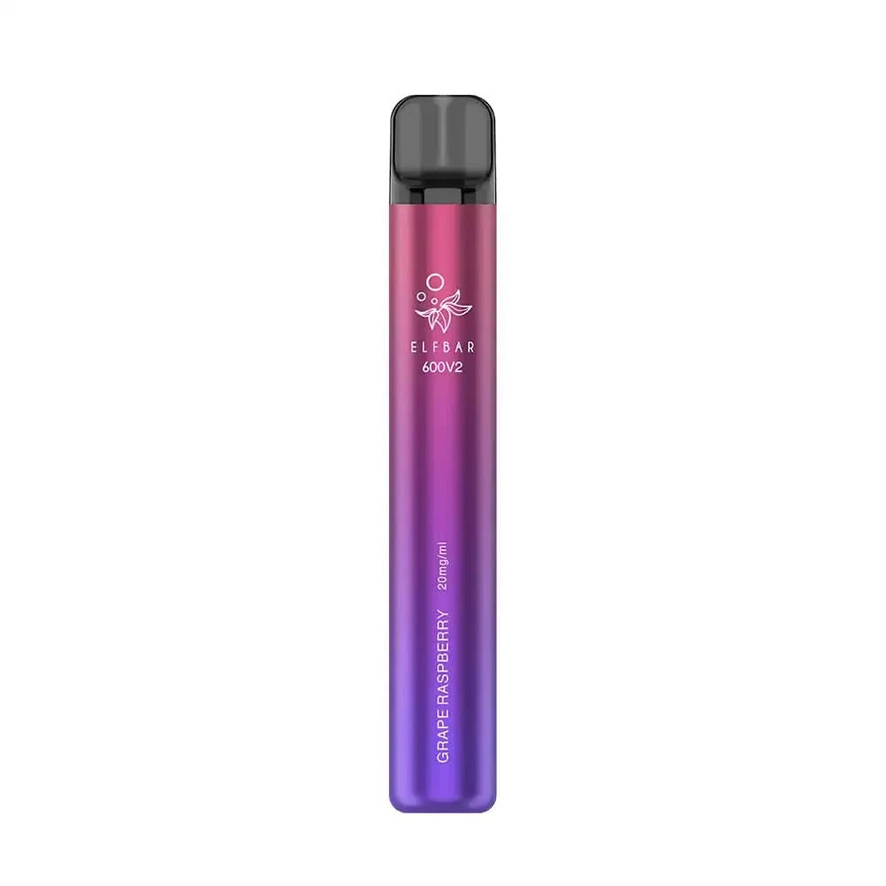 Grape Raspberry Elf Bar 600 V2  Puffs Vape