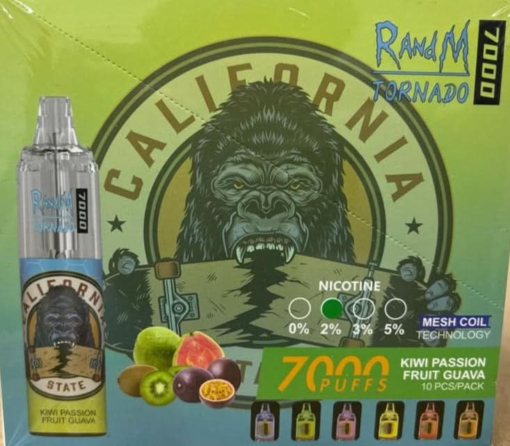 RANDM Tornado 7000 Puffs Disposable Vape-Kiwi Passion Fruit Guava