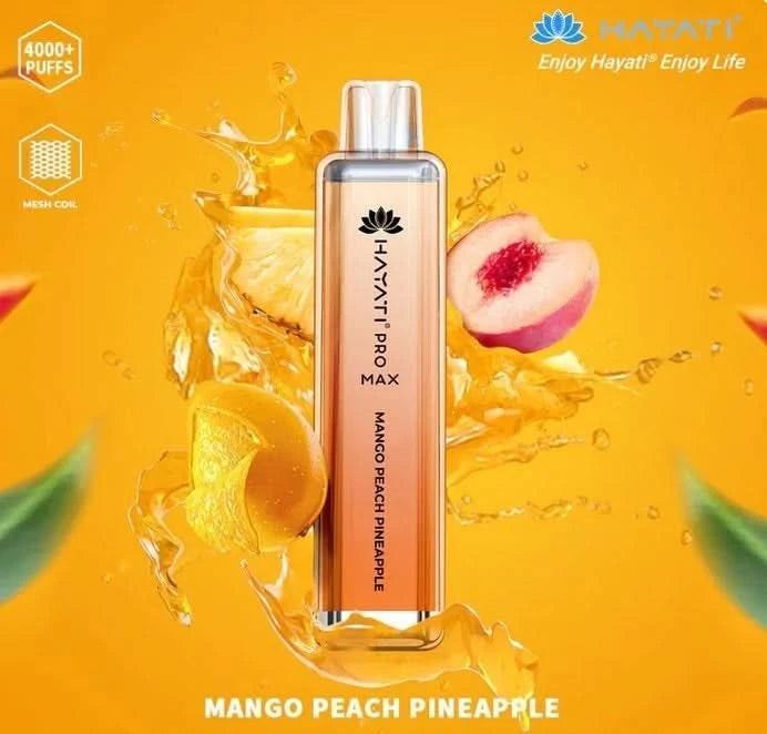 Mango Peach Pineapple Crystal Pro Max 4000 Box Of 10