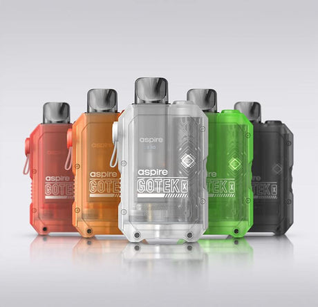 collection of Aspire Gotek X Pod Vape Kits