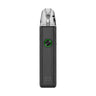 OXVA XLIM 4 pod kit in Silken Black Leather, front view with ring-light button