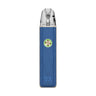 OXVA XLIM 4 pod kit in Silken Blue Leather, front view with ring-light button