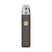 OXVA XLIM 4 pod kit in Silken Brown Leather, front view with ring-light button