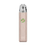 OXVA XLIM 4 pod kit in Silken Champagne Leather, front view with ring-light button