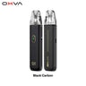OXVA XLIM Go Lite pod kit in Black Carbon, front and back view