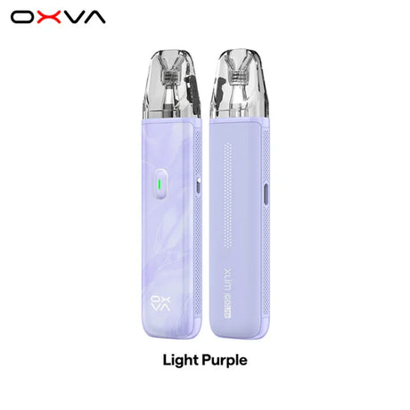 OXVA XLIM Go Lite pod kit in Light Purple, front and back view
