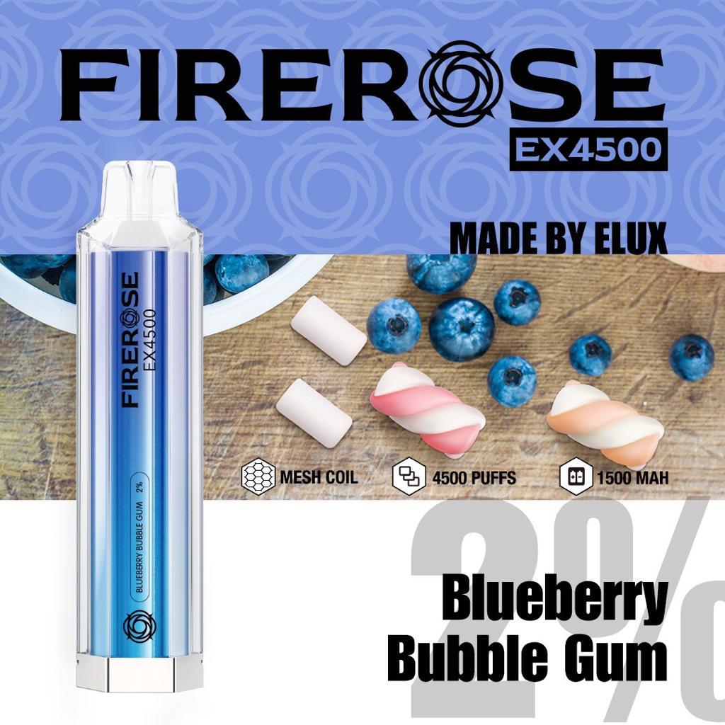 Elux Firerose EX4500 Disposable Vape - Blueberry Bubble Gum