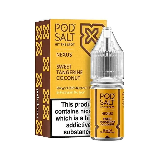 Sweet Tangerine Coconut Nic Salt 20mg E-Liquid By Pod Salt | Buy 2 Get 1 free