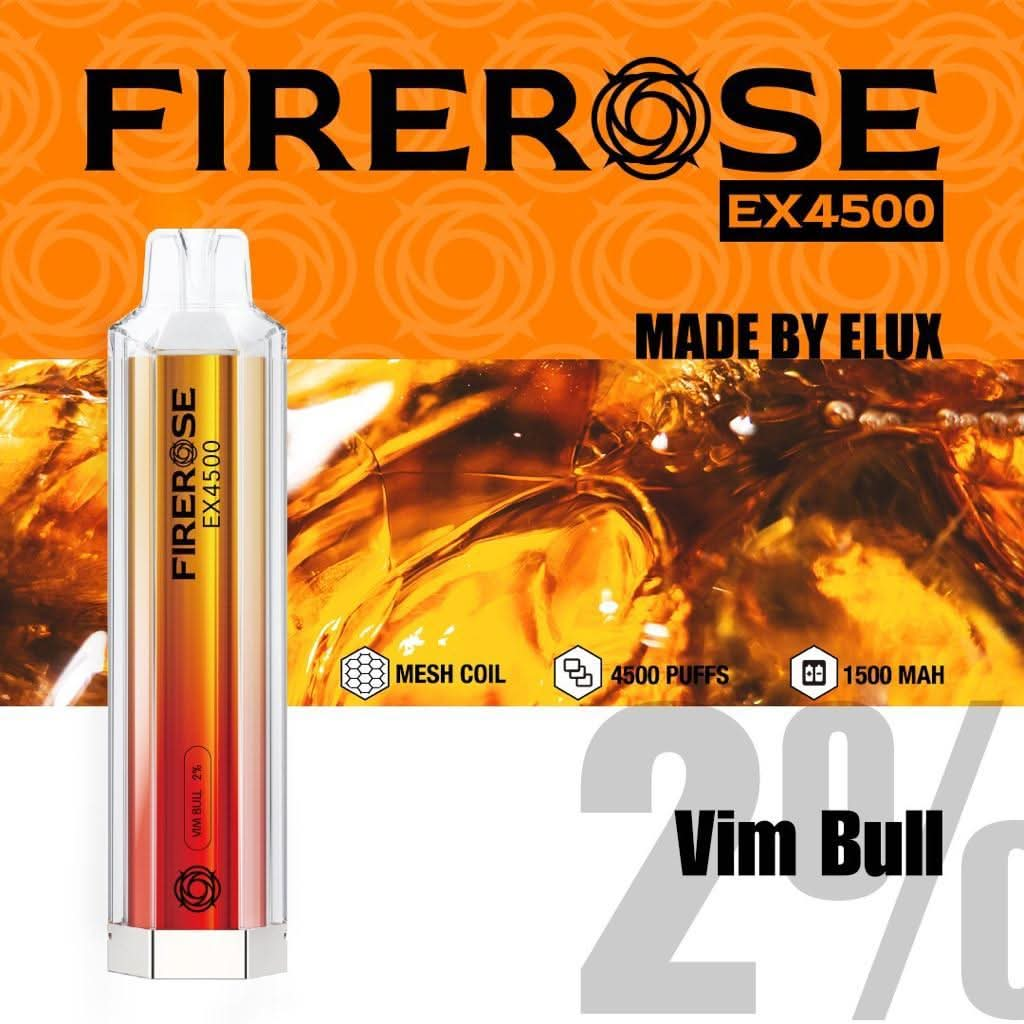 vim bull elux firerose ex4500 disposable vape