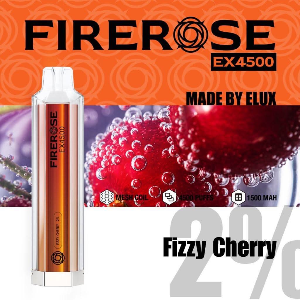 Fizzy Cherry Elux Firerose EX4500 Vape