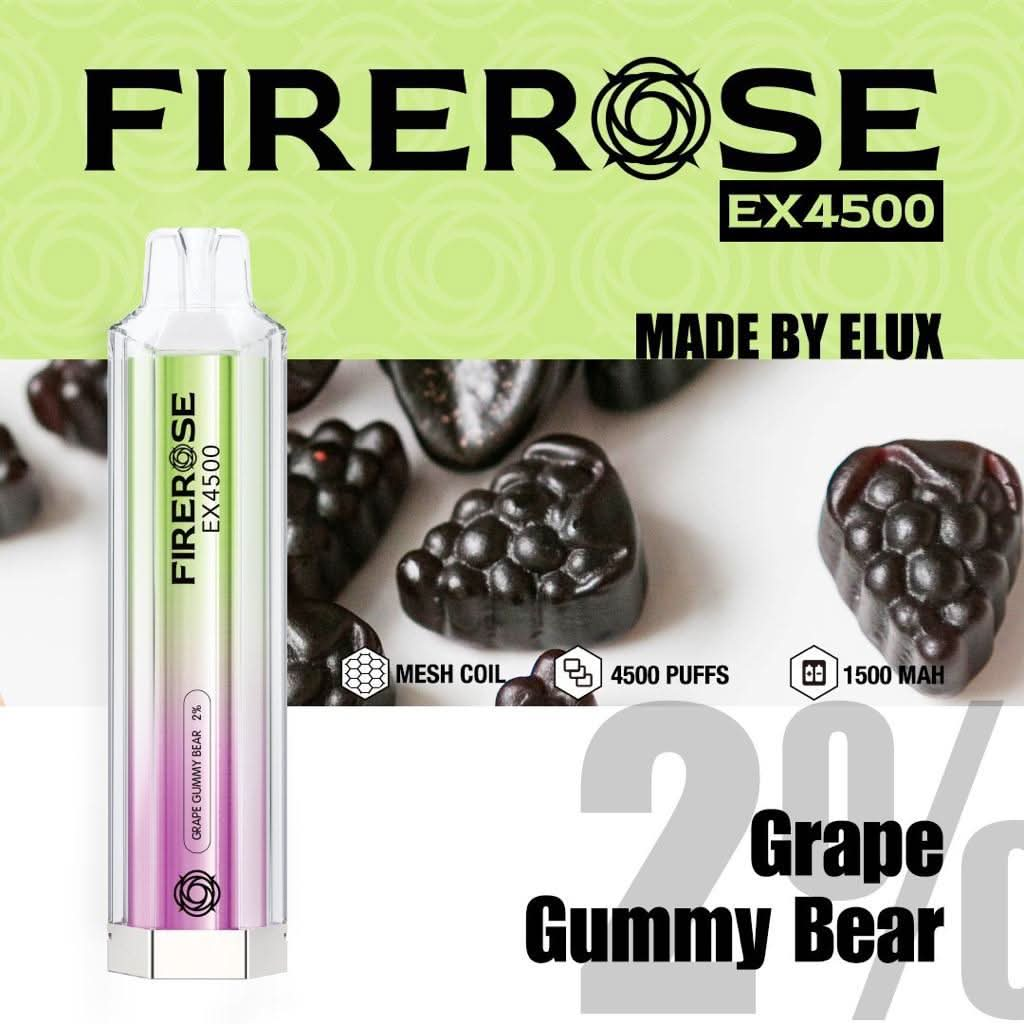 Elux Firerose Grape Gummy Bear Vape