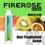 Load image into Gallery viewer, kiwi passionfruit guava elux firerose ex4500 disposable vape
