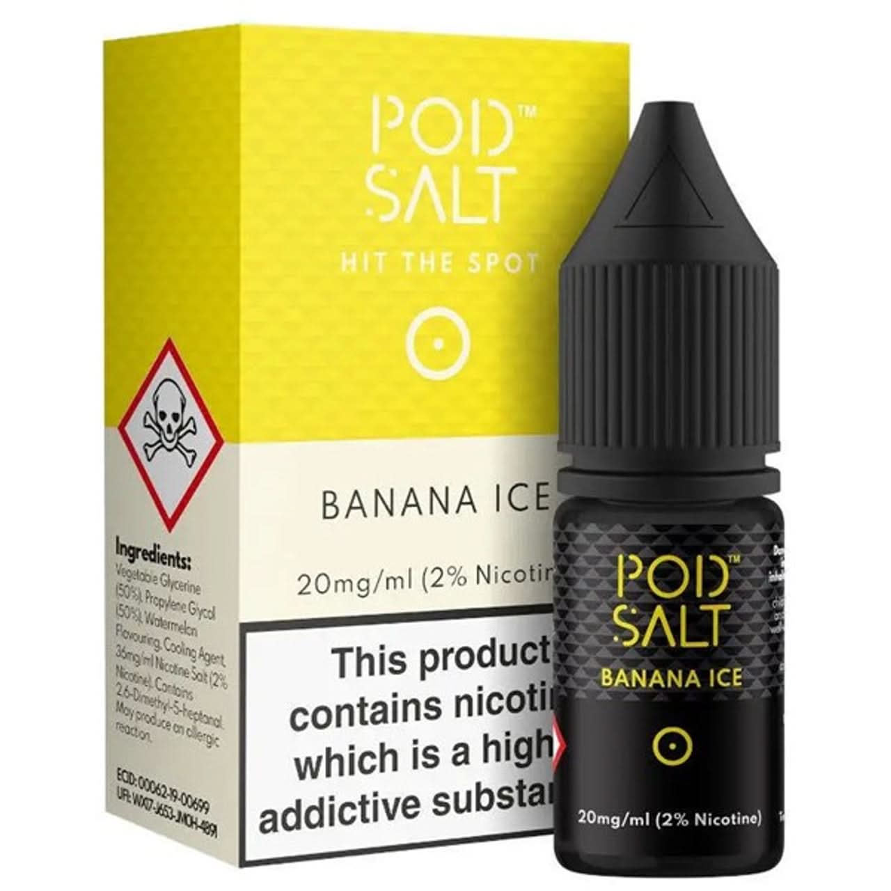 Banana Ice Nic Salt 20mg E-Liquid By Pod Salt 